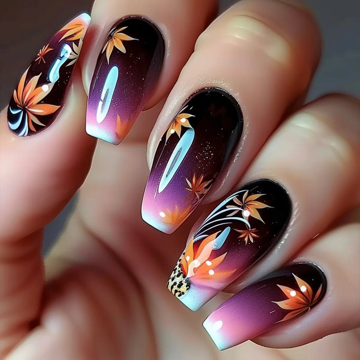 24pcs False Nails Sets Leaves Gradient Ballet Fake Nail Art Purple Short Press on Nails Tips Autumn and Winter Wearable Manicure
24pcs False Nails Sets Leaves Gradient Ballet Fake Nail Art Purple Short Press on Nails Tips Autumn and Winter Wearable Manicure