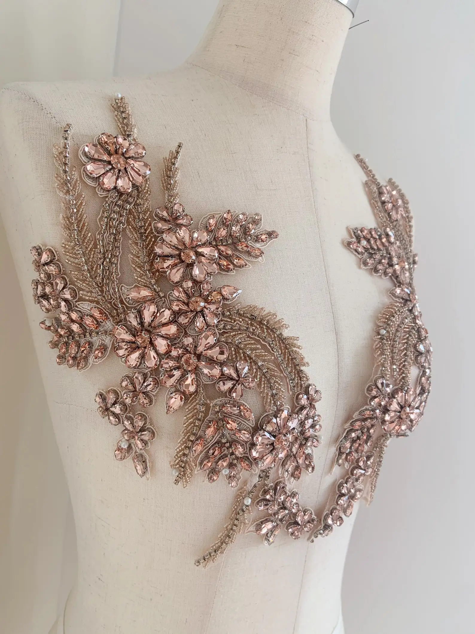 Peach Iridescent Rhinestone Appliqué, Sparkle Crystal Bodice Patch, Handmade Couture Supplies, Dance Costume Supplies
Peach Iridescent Rhinestone Appliqué, Sparkle Crystal Bodice Patch, Handmade Couture Supplies, Dance Costume Supplies