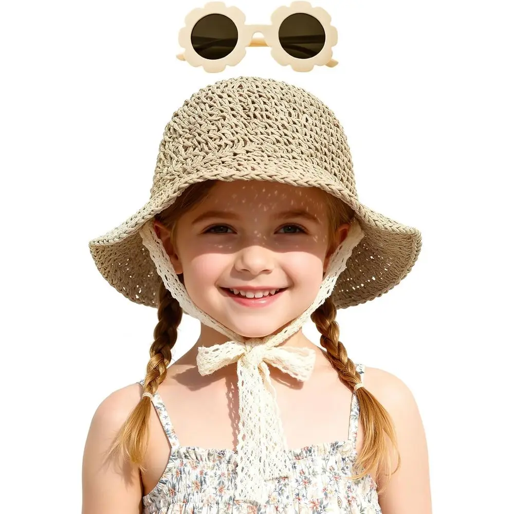 Infant & Toddler Girls' Wide Brim Sunglasses Hat with Bowknot for Summer Beach Protection
Infant & Toddler Girls' Wide Brim Sunglasses Hat with Bowknot for Summer Beach Protection