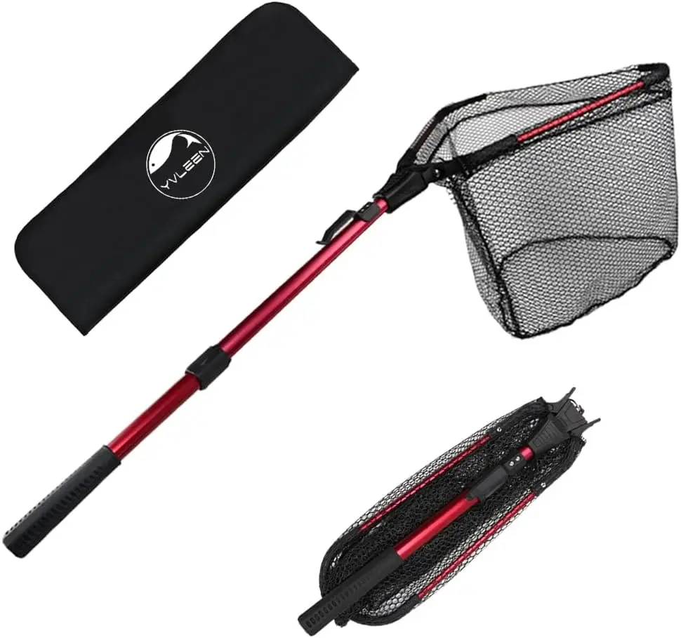 YVLEEN Folding Fishing Net - Foldable Fish Landing Net Robust Aluminum Telescopic Pole Handle and Nylon Mesh 16inch Hoop Size
YVLEEN Folding Fishing Net - Foldable Fish Landing Net Robust Aluminum Telescopic Pole Handle and Nylon Mesh 16inch Hoop Size