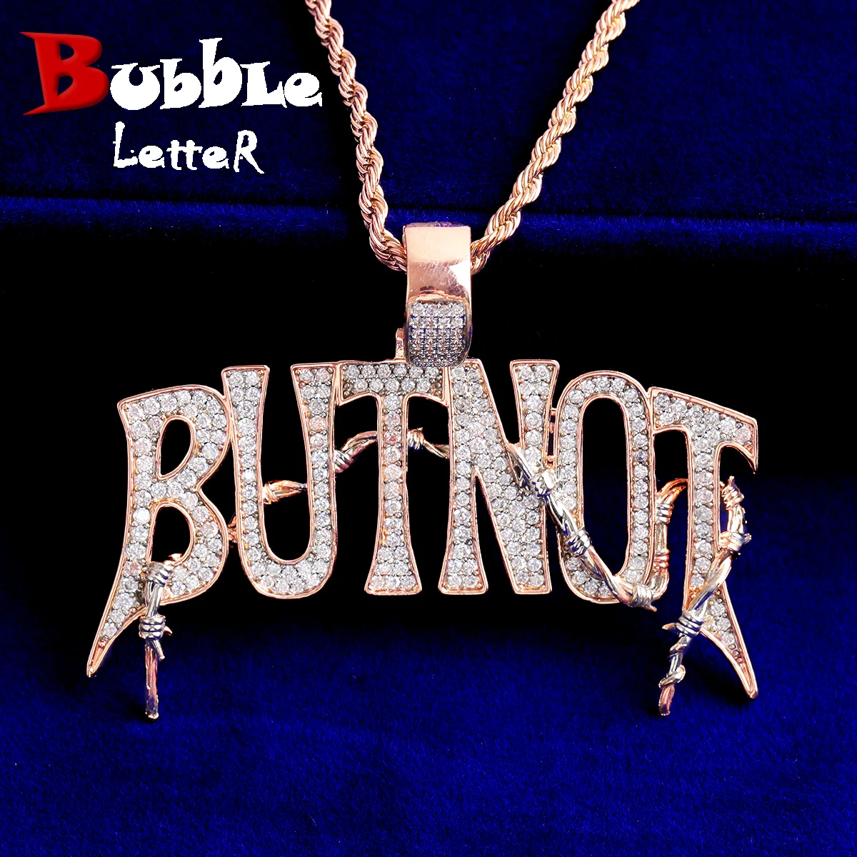 Bubble Letter Iced Out But Not Wire Necklace Pendant for Men Real Gold Plated 5A Cubic Zirconia Hip Hop Jewelry
Bubble Letter Iced Out But Not Wire Necklace Pendant for Men Real Gold Plated 5A Cubic Zirconia Hip Hop Jewelry