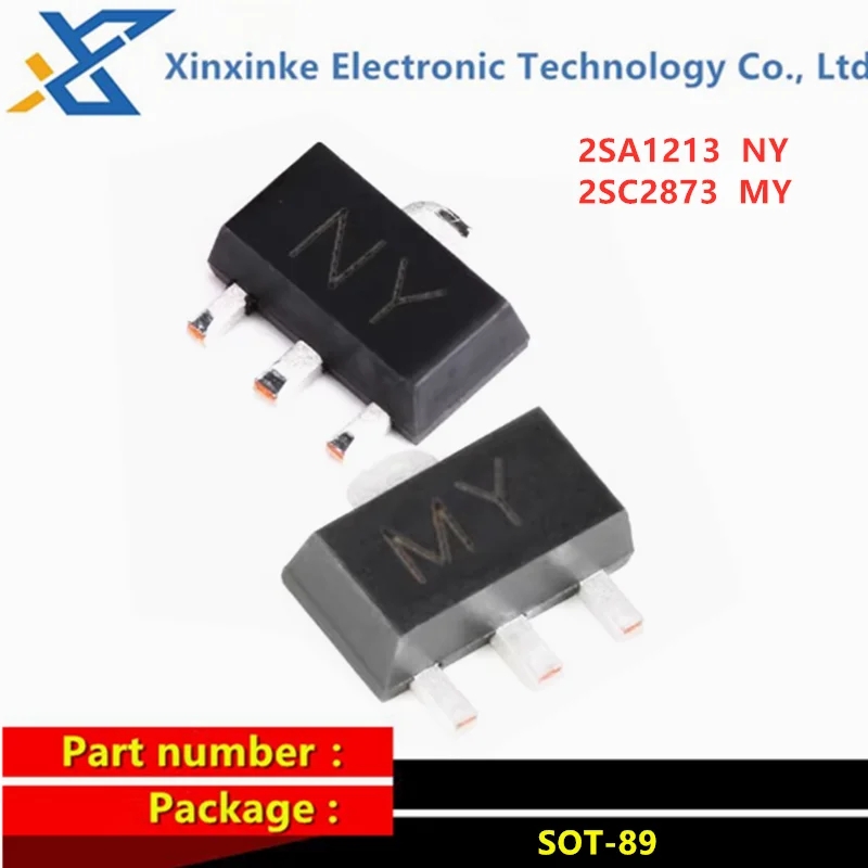 100PCS 2SA1213 NY PNP SOYT-89 2SC2873 MY NPN Power Triode SMD Transistor 2A 50V BJT
100PCS 2SA1213 NY PNP SOYT-89 2SC2873 MY NPN Power Triode SMD Transistor 2A 50V BJT