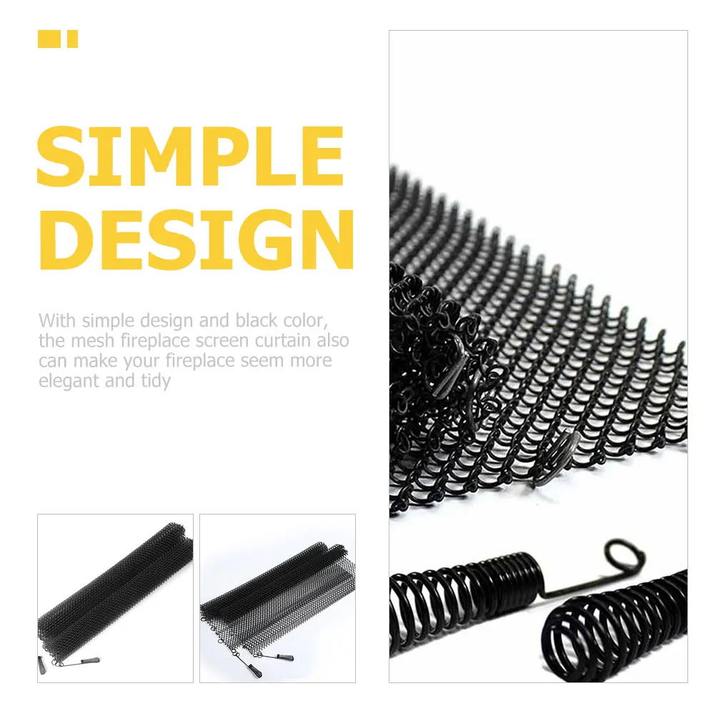 2pcs Fireplace Mesh Screen Curtain Premium Iron For Fireplace Hearth Protection High-Temperature Resistant Black
2pcs Fireplace Mesh Screen Curtain Premium Iron For Fireplace Hearth Protection High-Temperature Resistant Black
