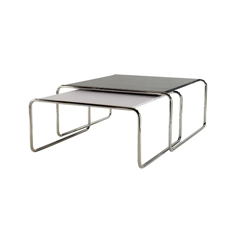 Medieval coffee coffee table ins stainless steel black and white combination square tea table square set table
Medieval coffee coffee table ins stainless steel black and white combination square tea table square set table