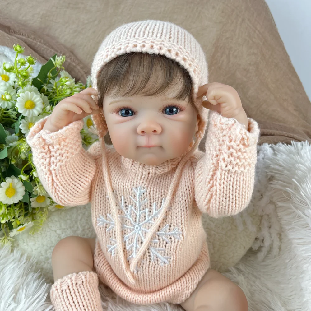 BZDOLL 19 Inch 48 CM Full Vinyl Body Reborn Baby Girl Doll Toy with Snowflakes Clothing Lifelike Handmade Fashion Birthday Gift
BZDOLL 19 Inch 48 CM Full Vinyl Body Reborn Baby Girl Doll Toy with Snowflakes Clothing Lifelike Handmade Fashion Birthday Gift