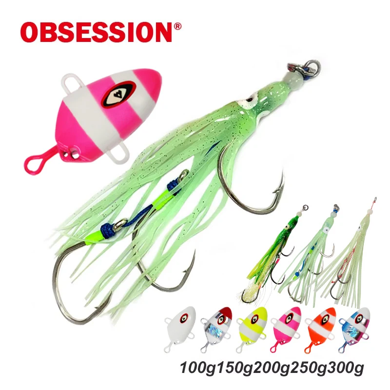 OBSESSION J18 100g 150g 200g 250g 300g Kabura Metal Jig Head Soft Squid Assist Hook Sinking Jigging Lure Marlin Inchiku Jig Bait
OBSESSION J18 100g 150g 200g 250g 300g Kabura Metal Jig Head Soft Squid Assist Hook Sinking Jigging Lure Marlin Inchiku Jig Bait
