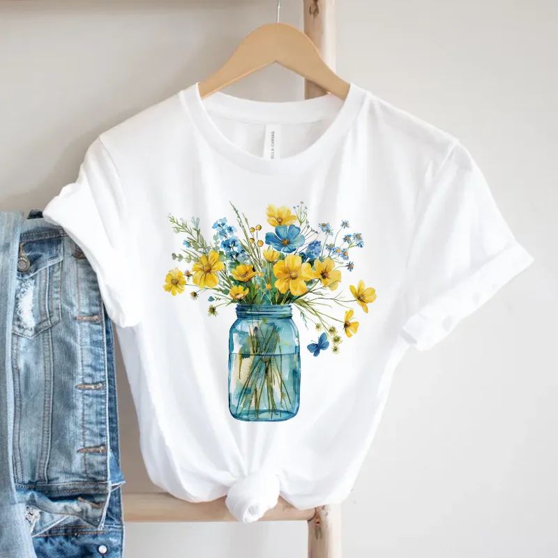 Cartoon Pattern Printed Women's T-Shirt Casual Vase Cartoon Printed Women's Fun Trend Summer Harajuku Style New Cute T-Shirt
Cartoon Pattern Printed Women's T-Shirt Casual Vase Cartoon Printed Women's Fun Trend Summer Harajuku Style New Cute T-Shirt