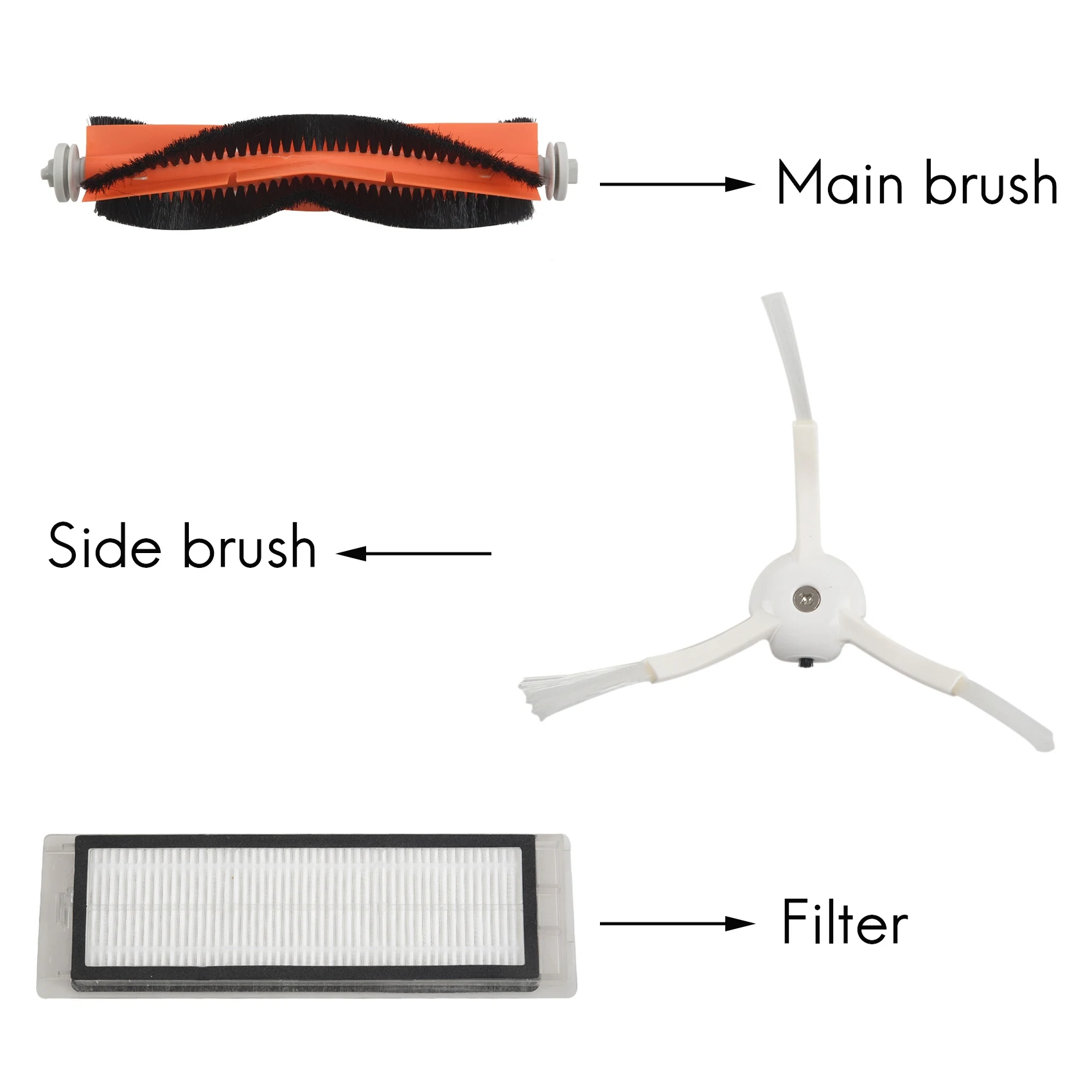 ABBN-6 X Side Brush + 4 X Hepa Filter + 2 X Main Brush For Xiaomi Vacuum 2 Roborock S50 Mi Robot Vacuum Cleaner Parts Accessory
ABBN-6 X Side Brush + 4 X Hepa Filter + 2 X Main Brush For Xiaomi Vacuum 2 Roborock S50 Mi Robot Vacuum Cleaner Parts Accessory