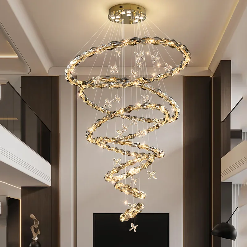 Nordic home crystal decoration, crystal staircase chandelier, living room bedroom and dining room chandelier, indoor lighting
Nordic home crystal decoration, crystal staircase chandelier, living room bedroom and dining room chandelier, indoor lighting