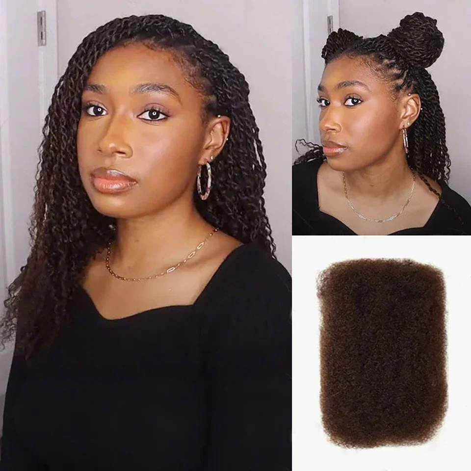 Brazilian QVR Afro Kinky Bulk Human Hair For Braiding Dreadlock Hair 50g/pc 100% Virgin Natural Brown Remy Human Hair Extension
Brazilian QVR Afro Kinky Bulk Human Hair For Braiding Dreadlock Hair 50g/pc 100% Virgin Natural Brown Remy Human Hair Extension
