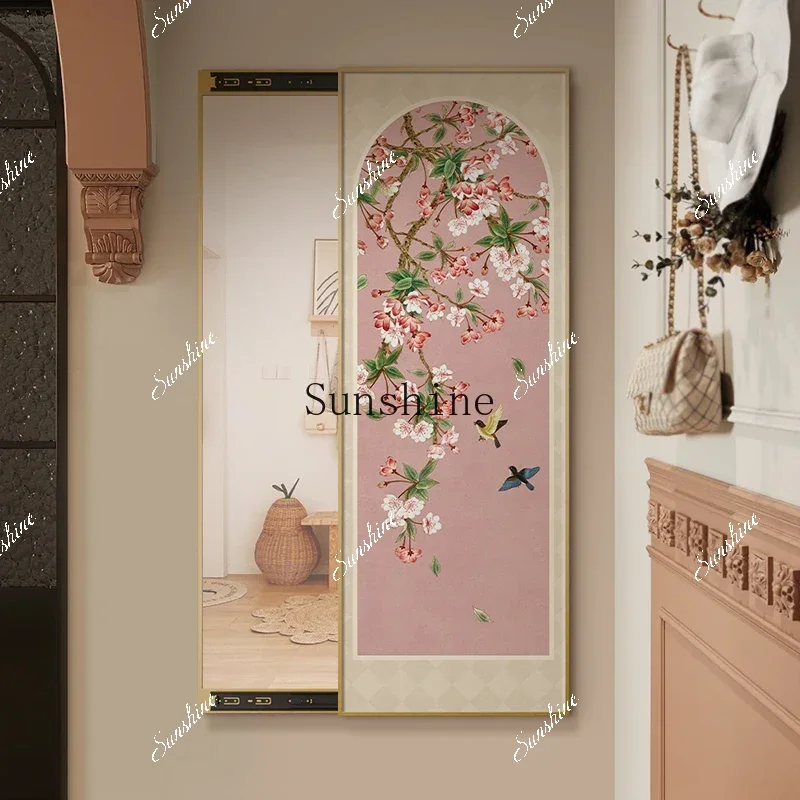 Pink cream wind mirror push-pull invisible occlusion full-length mirror hidden entrance painting
Pink cream wind mirror push-pull invisible occlusion full-length mirror hidden entrance painting