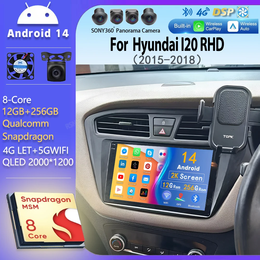Android 14 wifi+4G Carplay AUTO Car Radio For Hyundai I20 RHD 2015 2016 2017 2018 Navigation GPS Video Multimedia Stereo Player
Android 14 wifi+4G Carplay AUTO Car Radio For Hyundai I20 RHD 2015 2016 2017 2018 Navigation GPS Video Multimedia Stereo Player