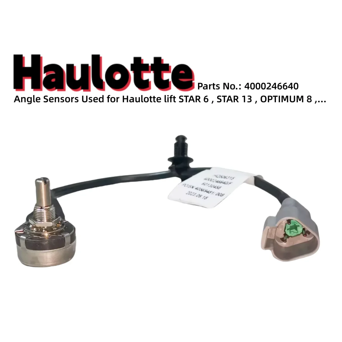 Датчик угла поворота 4,000246640 для подъема Haulotte STAR 6, STAR 13, OPTIMUM 8, ... 
Датчик угла поворота 4,000246640 для подъема Haulotte STAR 6, STAR 13, OPTIMUM 8, ...