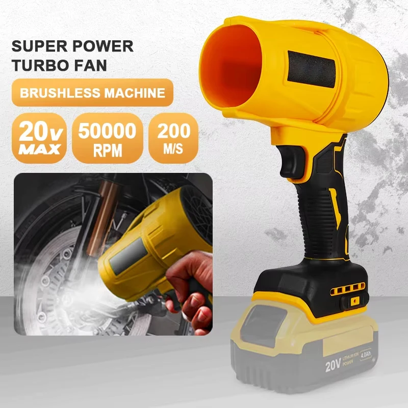 Electric Goddess Brushless Cordless Electric Air Blower Turbo Jet Fan Handheld Dust Blowing Power Tool for Dewalt Battery
Electric Goddess Brushless Cordless Electric Air Blower Turbo Jet Fan Handheld Dust Blowing Power Tool for Dewalt Battery