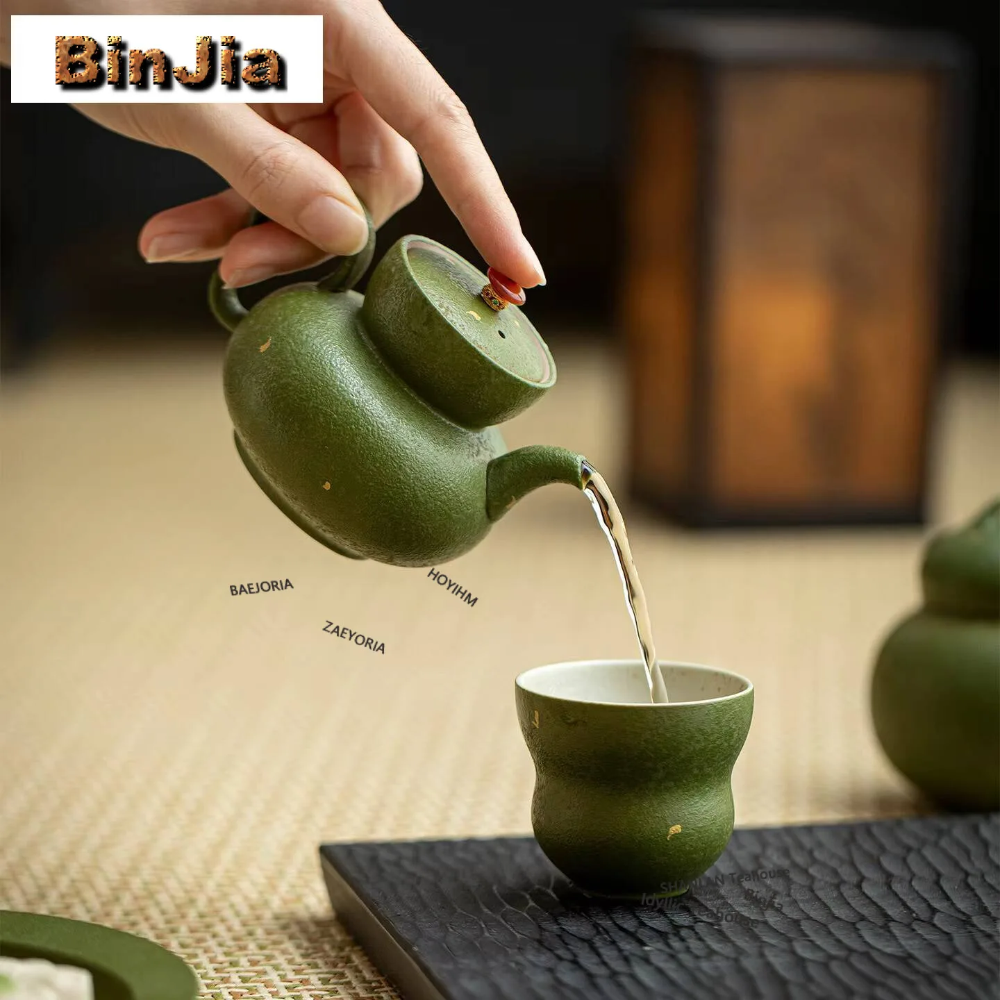 150ml Small Green Tangerine Sprinkle Gold Teapot Retro Tea Infuser Pot Tea Brewing Kettle With Filter Tea Ceremony Decoration
150ml Small Green Tangerine Sprinkle Gold Teapot Retro Tea Infuser Pot Tea Brewing Kettle With Filter Tea Ceremony Decoration