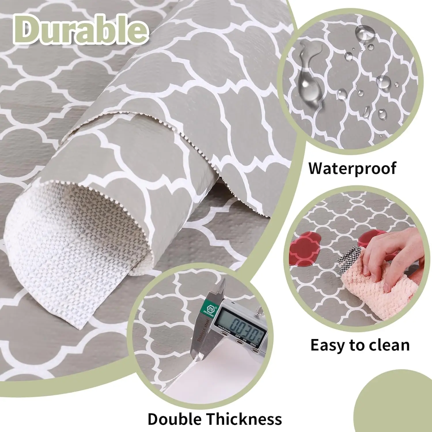 Drawer And Shelf Liner For Kitchen Cabinet: 17 In X 30 Ft Non Slip Waterproof Shelf Paper Non Adhesive Refrigerator Liners Gray
Drawer And Shelf Liner For Kitchen Cabinet: 17 In X 30 Ft Non Slip Waterproof Shelf Paper Non Adhesive Refrigerator Liners Gray