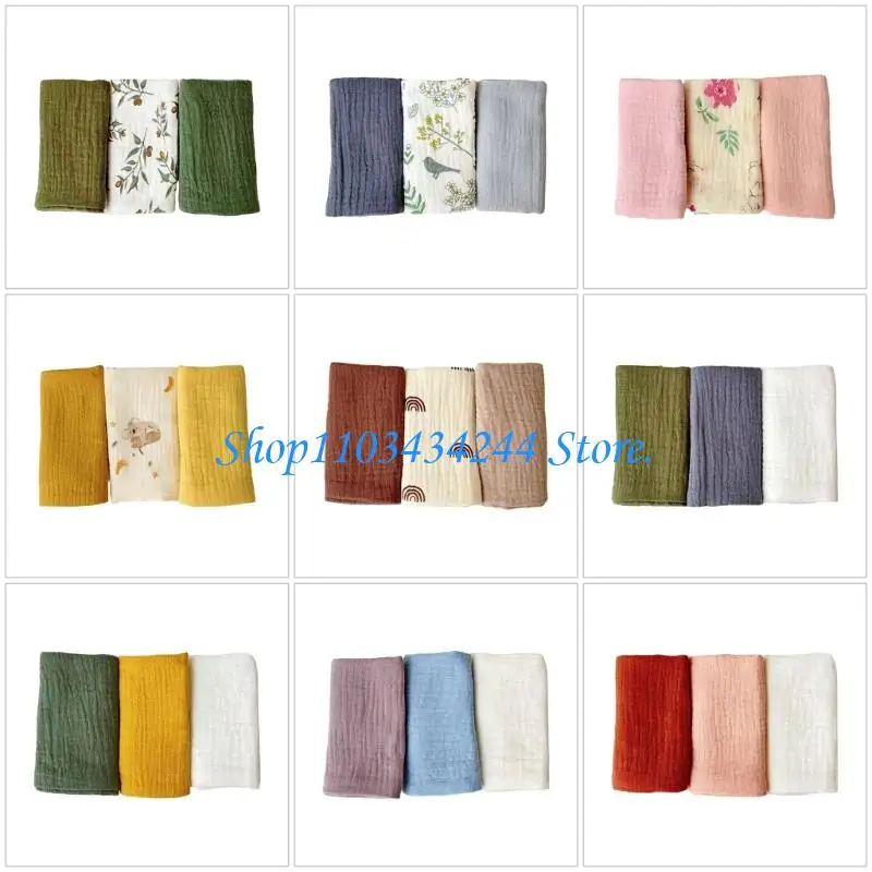 G2TC Set of 3pcs Soft Absorbent Cotton Washcloths Newborns Essential Bath Towels Unisex Baby Feeding Towel Set 25x25cm
G2TC Set of 3pcs Soft Absorbent Cotton Washcloths Newborns Essential Bath Towels Unisex Baby Feeding Towel Set 25x25cm