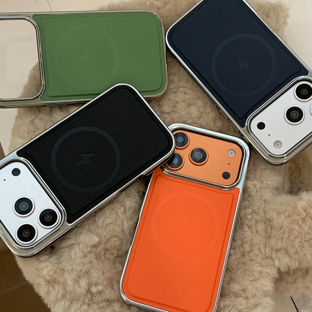 Luxury Business Solid Color Leather Texture Plating Silver Magnetic Shock Proof Phone Cover Case for iPhone 17 16 15 14 Pro Max
Luxury Business Solid Color Leather Texture Plating Silver Magnetic Shock Proof Phone Cover Case for iPhone 17 16 15 14 Pro Max