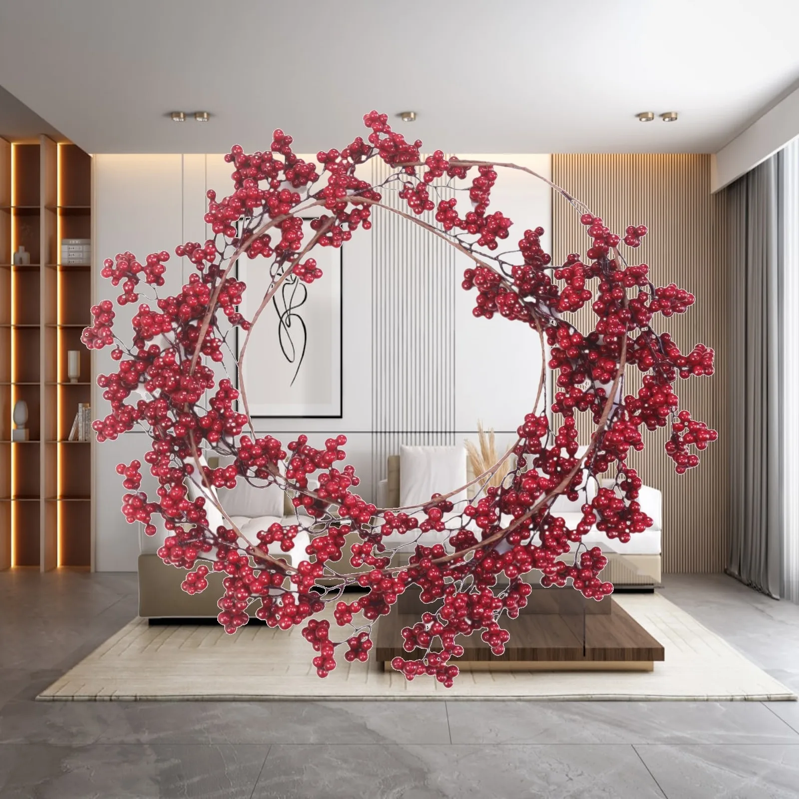 Christmas Red Berries Wreath Xmas Wreath Centerpieces Craft Front Door Garland Ornament for Indoor Outdoor Garden Festival
Christmas Red Berries Wreath Xmas Wreath Centerpieces Craft Front Door Garland Ornament for Indoor Outdoor Garden Festival