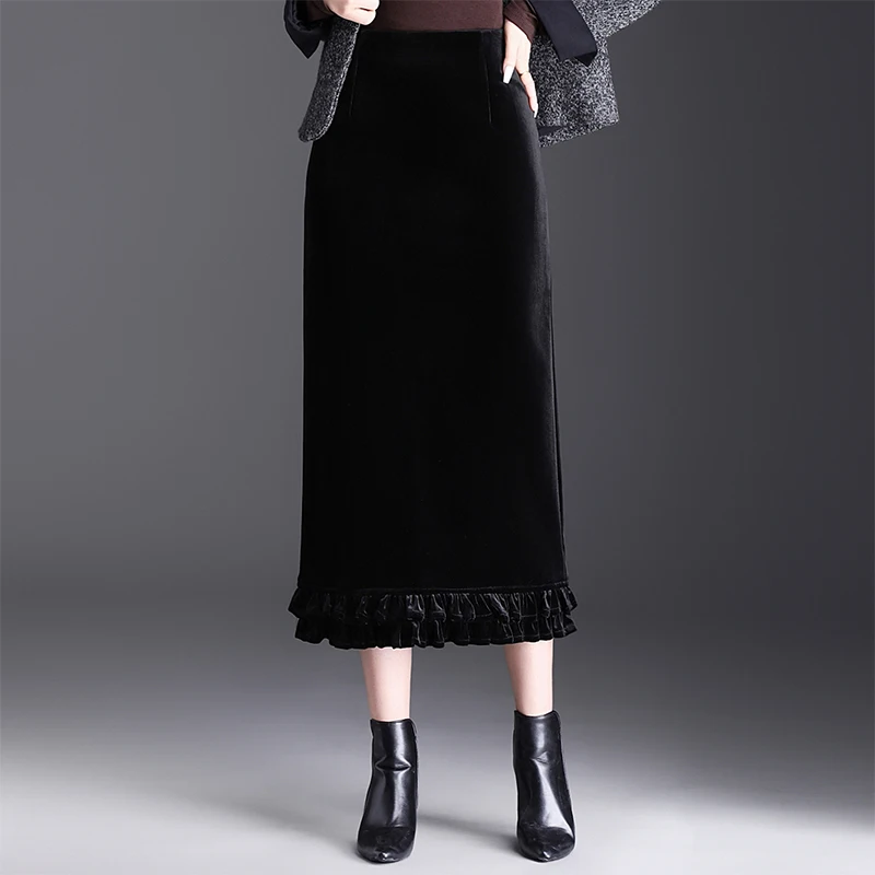 High Waist Fce Lined Gold Velvet f Skirt Women's 2025 Winter New Long Skirt High Waist Bodycon Straight One Step Skirt
High Waist Fce Lined Gold Velvet f Skirt Women's 2025 Winter New Long Skirt High Waist Bodycon Straight One Step Skirt