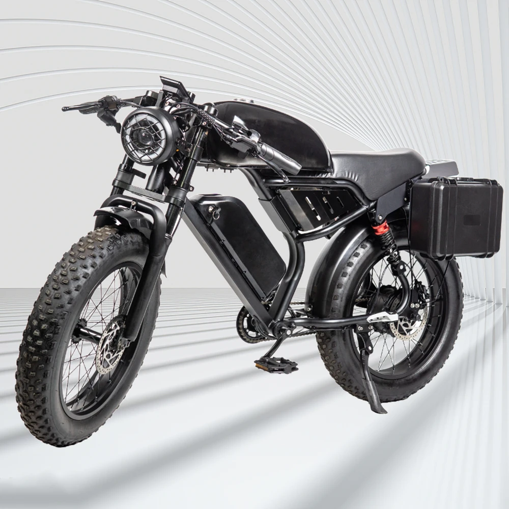 20" Electric Motorcycles Mountain fat tire E Bike for Adults, 1200W Peak Motor Ebike 28Mph 35Miles 48V 15.6AH Electric Bicycle
20" Electric Motorcycles Mountain fat tire E Bike for Adults, 1200W Peak Motor Ebike 28Mph 35Miles 48V 15.6AH Electric Bicycle