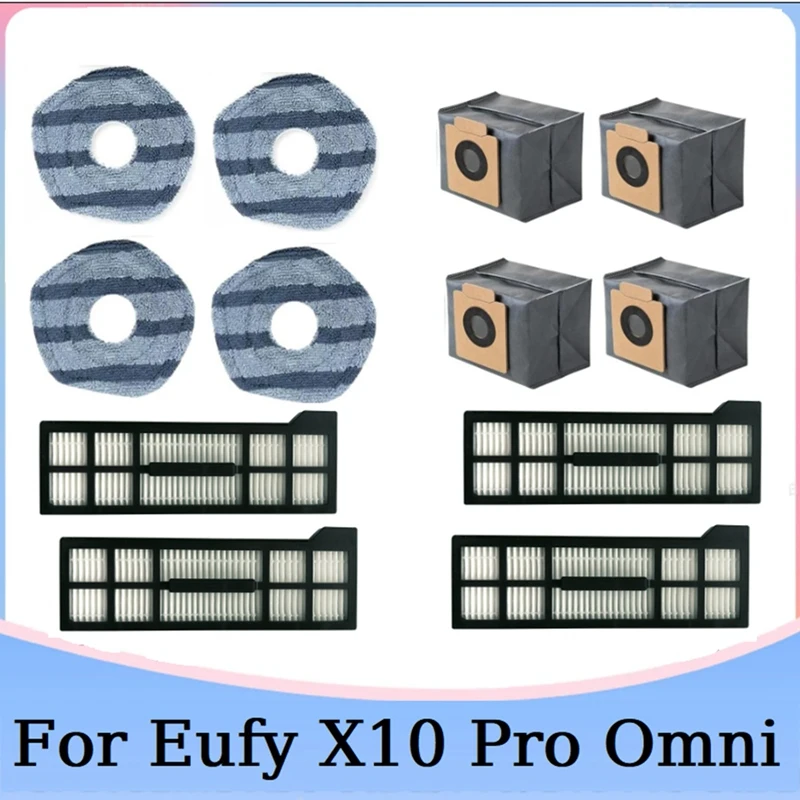 Сменные детали для робота-пылесоса Eufy X10 Pro Omni, моющийся мешок для пыли, HEPA фильтр, тряпочка для швабры, 12 шт.
Сменные детали для робота-пылесоса Eufy X10 Pro Omni, моющийся мешок для пыли, HEPA фильтр, тряпочка для швабры, 12 шт.