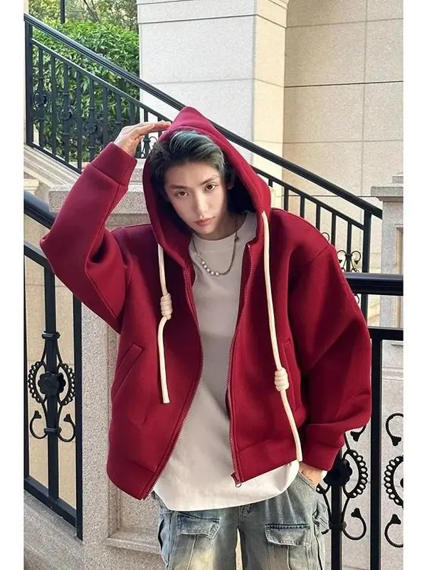 Handwoven Heavyweight Open Cardigan Hoodie ex Spring Autumn Sli Oversize Coat Couple Matching Polyester Fabric Casual...
Handwoven Heavyweight Open Cardigan Hoodie ex Spring Autumn Sli Oversize Coat Couple Matching Polyester Fabric Casual...