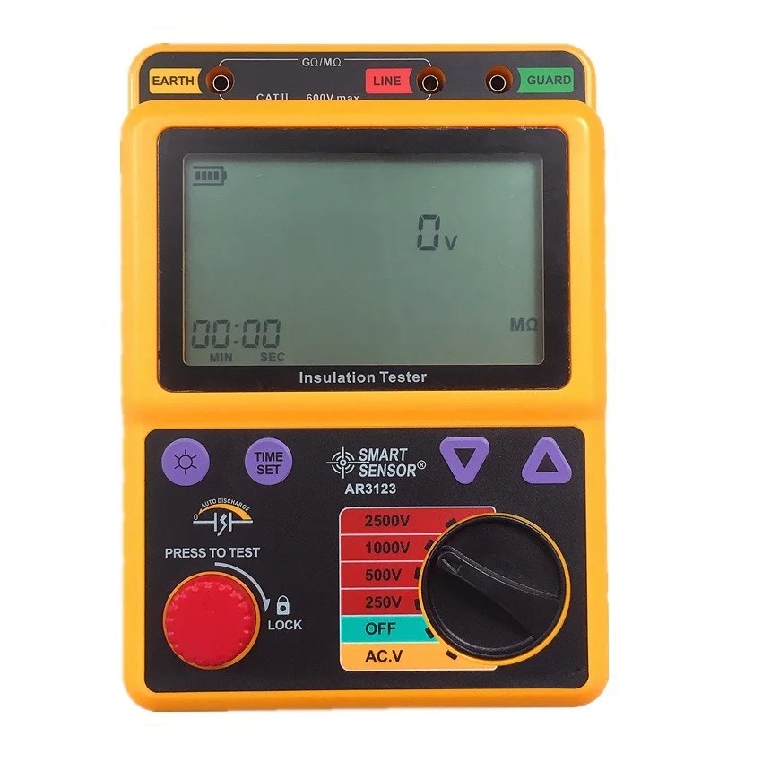 AR3123 High Quality Digital Insulation Resistance Tester Voltage Meter Non-destructive Measurement Electrical System Transformer
AR3123 High Quality Digital Insulation Resistance Tester Voltage Meter Non-destructive Measurement Electrical System Transformer