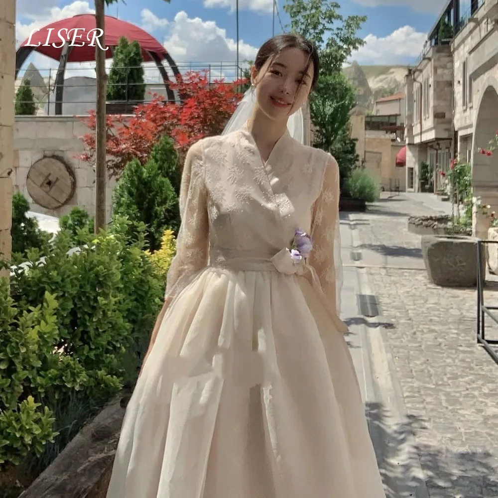 Liser Customized Hanbok Vintage Lace Korean Traditional Wedding Dresses Women V-Neck Long Sleeves Formal Occasion Gown New Year
Liser Customized Hanbok Vintage Lace Korean Traditional Wedding Dresses Women V-Neck Long Sleeves Formal Occasion Gown New Year