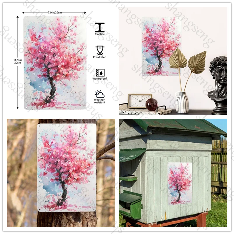 12x8in metal decorative painting wall art poster suitable for outdoor living room garage bar cafe decoration Cherry Blossom
12x8in metal decorative painting wall art poster suitable for outdoor living room garage bar cafe decoration Cherry Blossom
