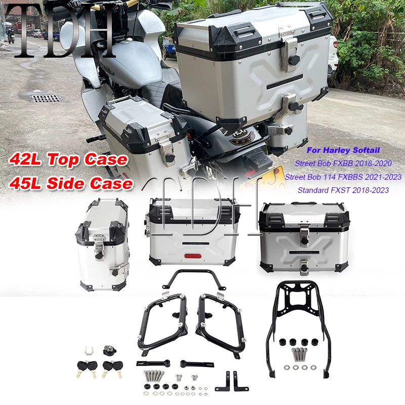 1 Set Motorcycle Helmet Box Side Top Rear Luggage Storage Tool Cases Lock Trunk W/ Mount Brackets for Harley Standard Street Bob
1 Set Motorcycle Helmet Box Side Top Rear Luggage Storage Tool Cases Lock Trunk W/ Mount Brackets for Harley Standard Street Bob