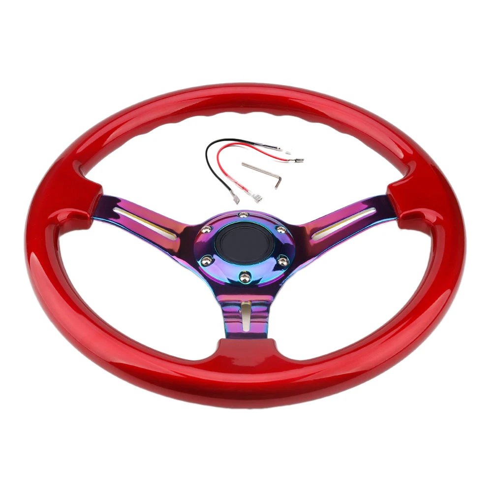 Chrome 350mm 14Inch ABS Racing Steering Wheel 45mm Deep Dish Car Steering Wheel Universal
Chrome 350mm 14Inch ABS Racing Steering Wheel 45mm Deep Dish Car Steering Wheel Universal