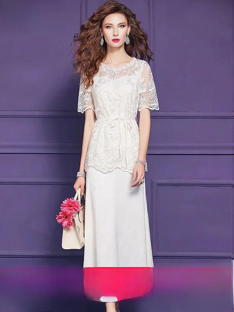 Fashionable Embroidered Two-Piece Set Unique Design Sexy Strap Dress Midi Skirt for Women Summer Collection Non-Repeating Style
Fashionable Embroidered Two-Piece Set Unique Design Sexy Strap Dress Midi Skirt for Women Summer Collection Non-Repeating Style