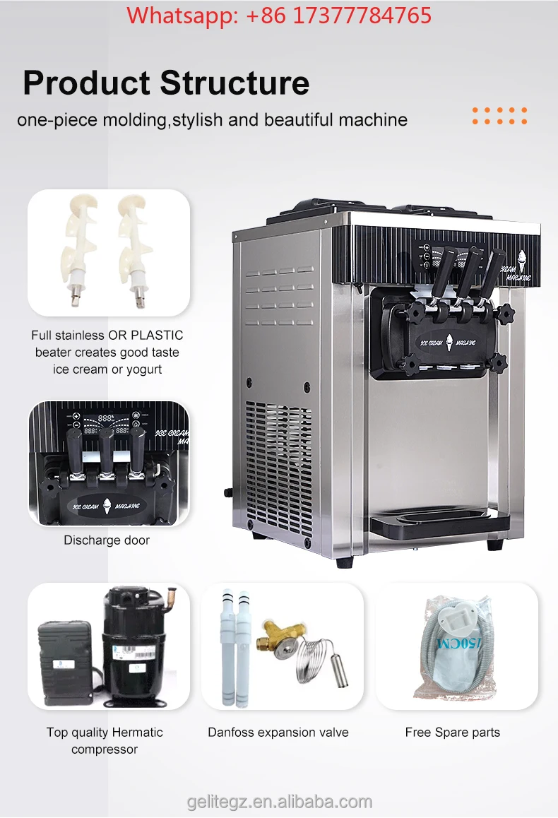 Stainless Steel Automated Soft Ice Cream Maker With Air Pump, Commercial Business Milk Soft Serve Ice Cream Machine
Stainless Steel Automated Soft Ice Cream Maker With Air Pump, Commercial Business Milk Soft Serve Ice Cream Machine