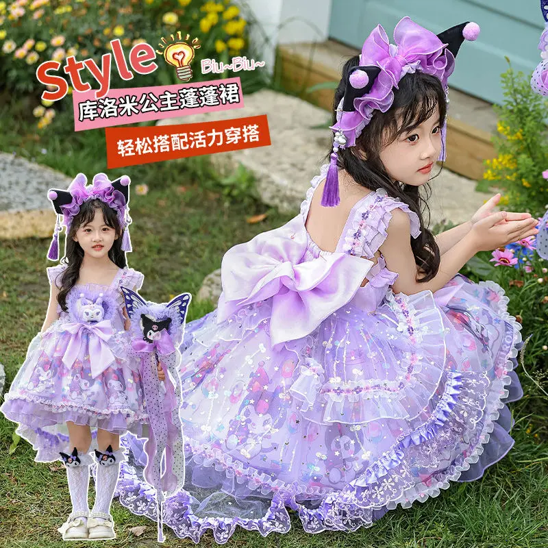 Детское платье Kawaii Sanrio Kuromi милое мультяшное Аниме Лолита платье принцессы летнее уличное женское платье подарок на день рождения
Детское платье Kawaii Sanrio Kuromi милое мультяшное Аниме Лолита платье принцессы летнее уличное женское платье подарок на день рождения