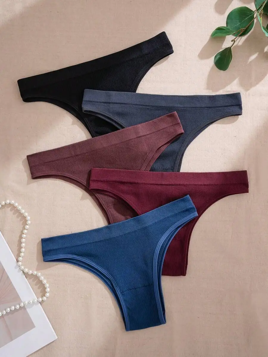 5 Pcs Women Seamless Ultra Low Rise Knitted Panties Multicolor
5 Pcs Women Seamless Ultra Low Rise Knitted Panties Multicolor