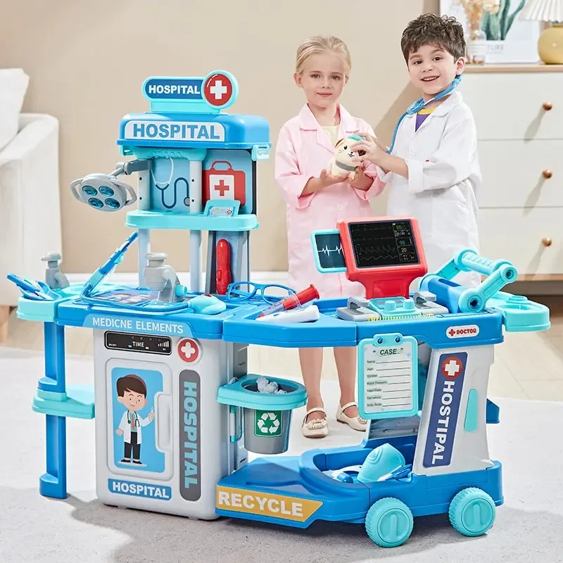 Kids Doctor Play Set with Pretend Injection Toys in Suitcase Educational Medical Role-Play Kit &Sturdy Plastic Cart for Children
Kids Doctor Play Set with Pretend Injection Toys in Suitcase Educational Medical Role-Play Kit &Sturdy Plastic Cart for Children
