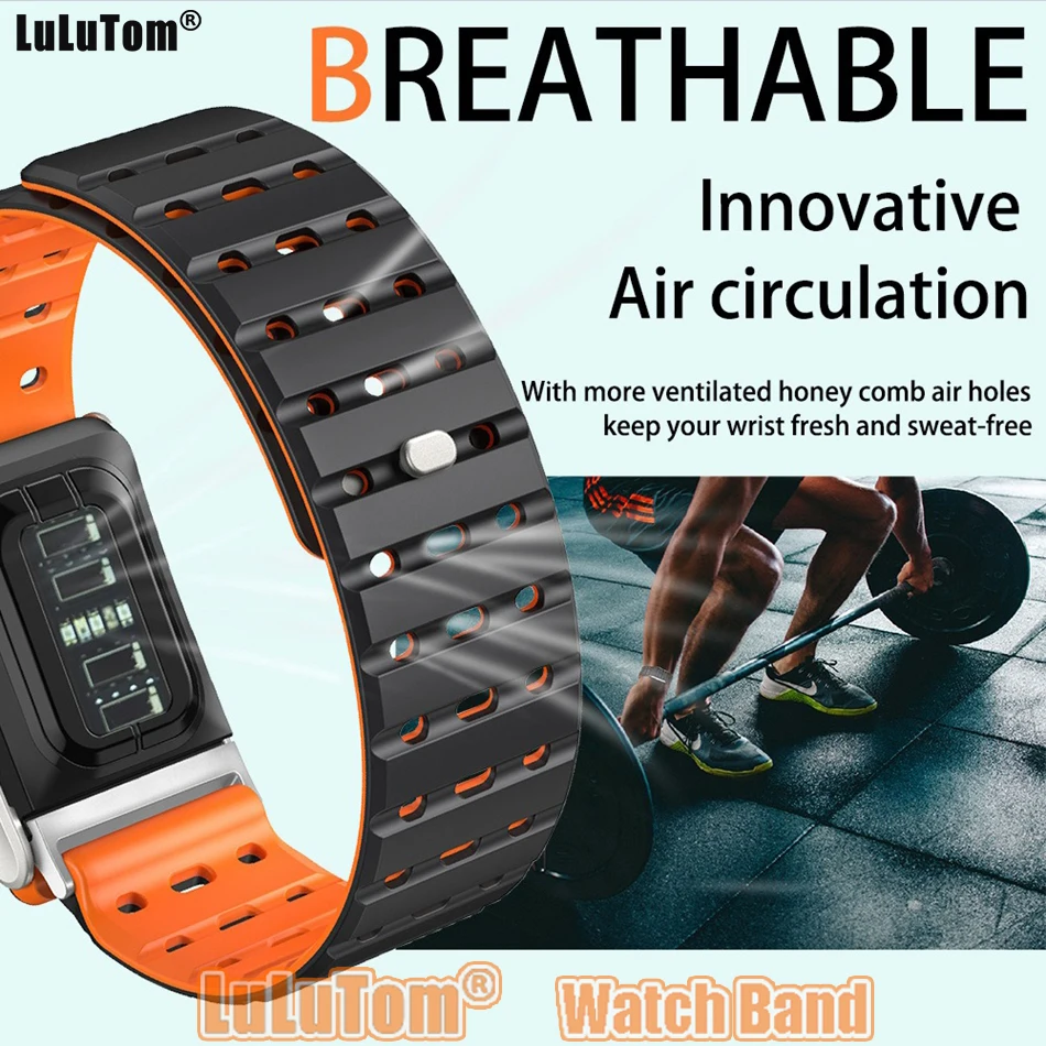 Sport Magnetic Silicone Watch Strap For WHOOP 5.0 MG Soft-Touch Wristband for WHOOP 5.0 Breathable Water Sweatproof Replace Band
Sport Magnetic Silicone Watch Strap For WHOOP 5.0 MG Soft-Touch Wristband for WHOOP 5.0 Breathable Water Sweatproof Replace Band