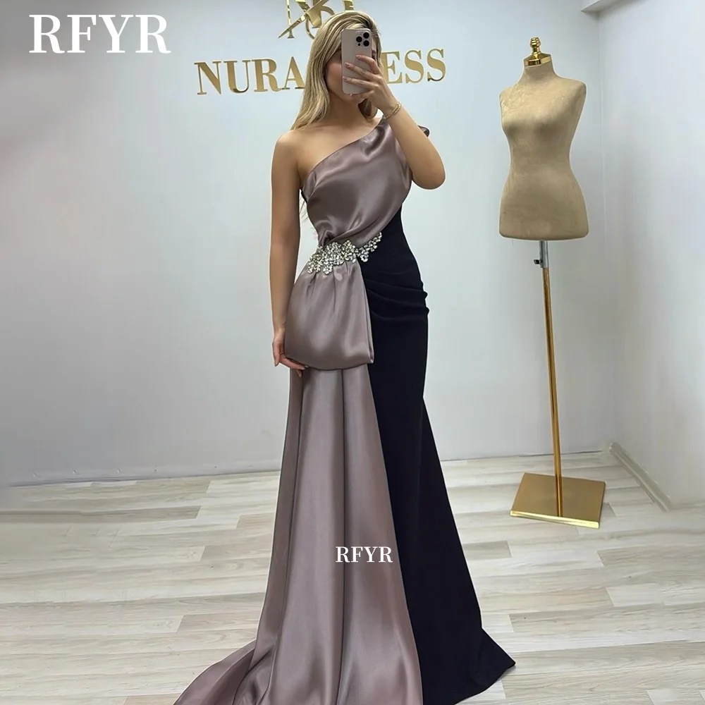 RFYR Mermaid Prom Dress One Shoulder Beads Crystal Stones Evening Party Dress Celebrity Gala for Arabic Women Customized
RFYR Mermaid Prom Dress One Shoulder Beads Crystal Stones Evening Party Dress Celebrity Gala for Arabic Women Customized