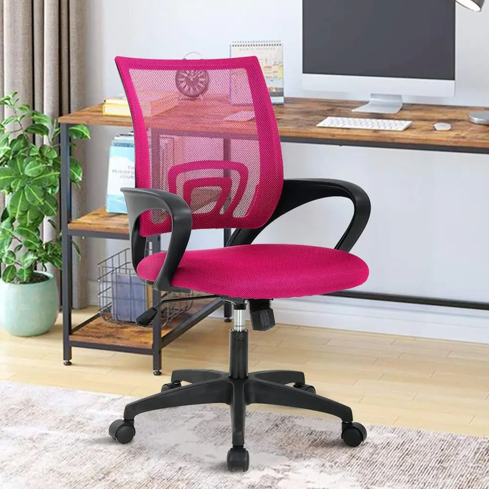 Pink Oice Chair Ergonomic Desk Chair Mesh Computer Chair with Lumbar Support& Armrest, Adjustable Back Executive Task Chairs, Ro
Pink Oice Chair Ergonomic Desk Chair Mesh Computer Chair with Lumbar Support& Armrest, Adjustable Back Executive Task Chairs, Ro