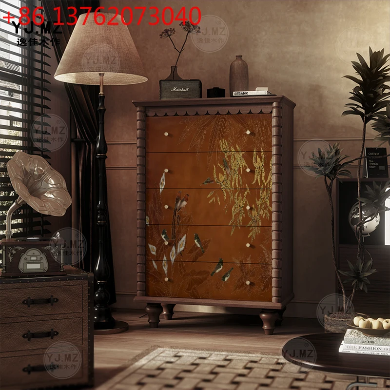 Китайский комод из цельного дерева в стиле ретро, простой современный экономичный шкаф для спальни
Китайский комод из цельного дерева в стиле ретро, простой современный экономичный шкаф для спальни