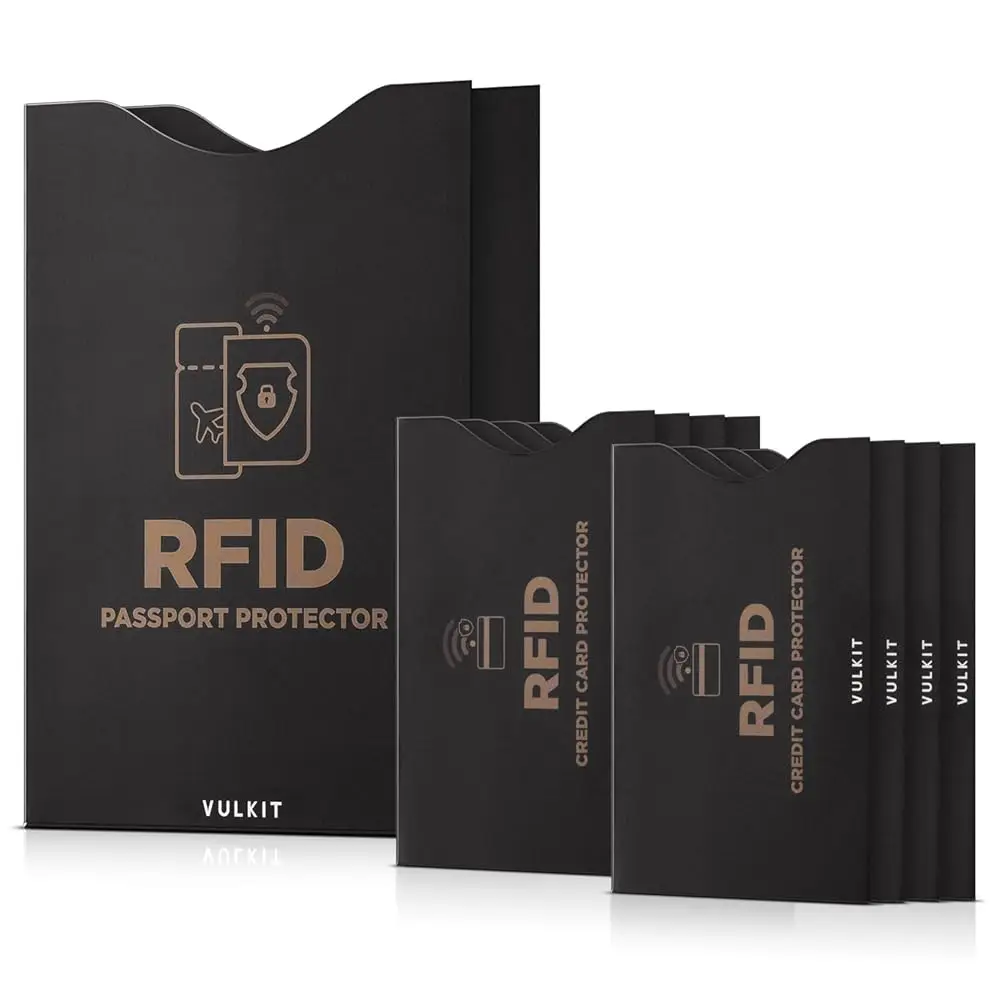 RFID Blocking Sleeves 8 Pcs Credit Card Holders & 2 Passport Holders, Anti-Theft RFID Blocker Sets Travel Essentials Fits Ba
RFID Blocking Sleeves 8 Pcs Credit Card Holders & 2 Passport Holders, Anti-Theft RFID Blocker Sets Travel Essentials Fits Ba