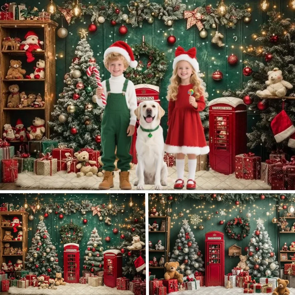 Santa Gift Workshop Photography Background Toy Bear Xmas Tree Letterbox Glitter Backdrop Winter Kid Birthday Portrait Photobooth
Santa Gift Workshop Photography Background Toy Bear Xmas Tree Letterbox Glitter Backdrop Winter Kid Birthday Portrait Photobooth