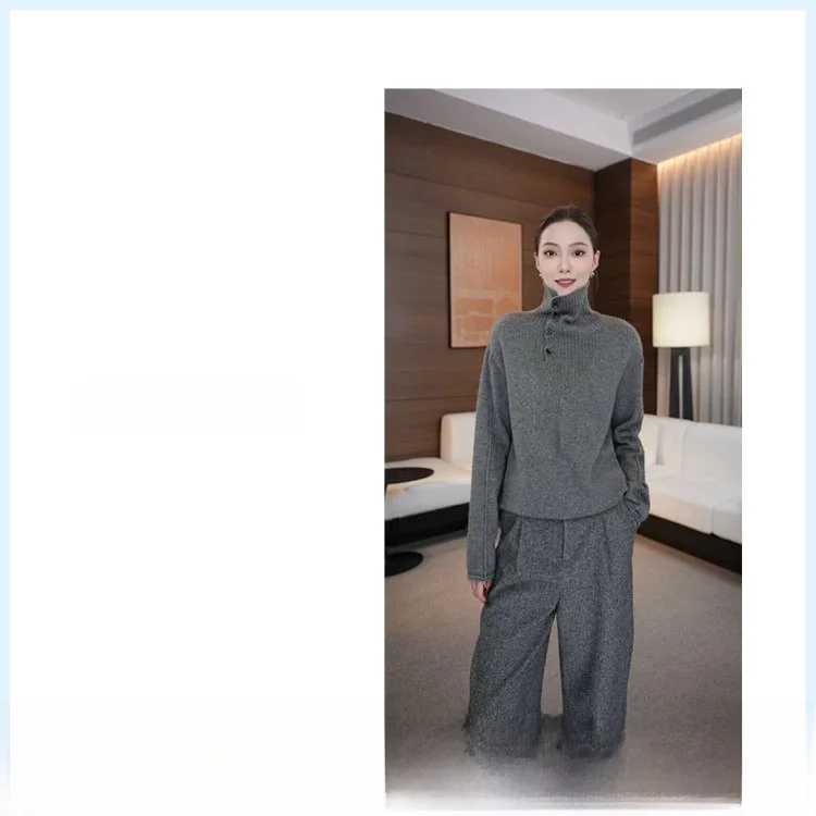 ay High Ne Knitted Sweater Women's Loose Fit Comfortable Wool Blend Spring Faion Casual Ele Sle Crew Ne
ay High Ne Knitted Sweater Women's Loose Fit Comfortable Wool Blend Spring Faion Casual Ele Sle Crew Ne