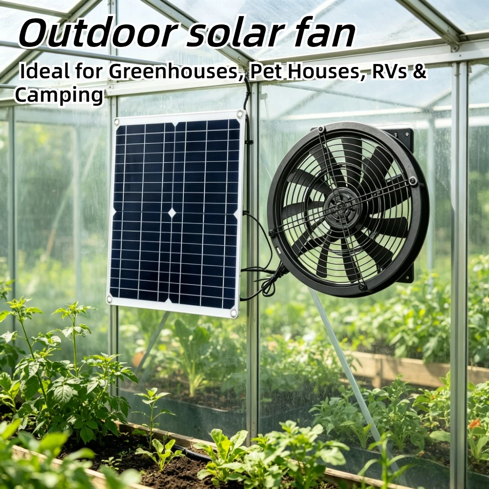 15W 25W Solar Exhaust Fan Ventilation Kit Weatherproof for Greenhouse Chicken Coop Dog House RV Shed Outdoor Easy Install
15W 25W Solar Exhaust Fan Ventilation Kit Weatherproof for Greenhouse Chicken Coop Dog House RV Shed Outdoor Easy Install