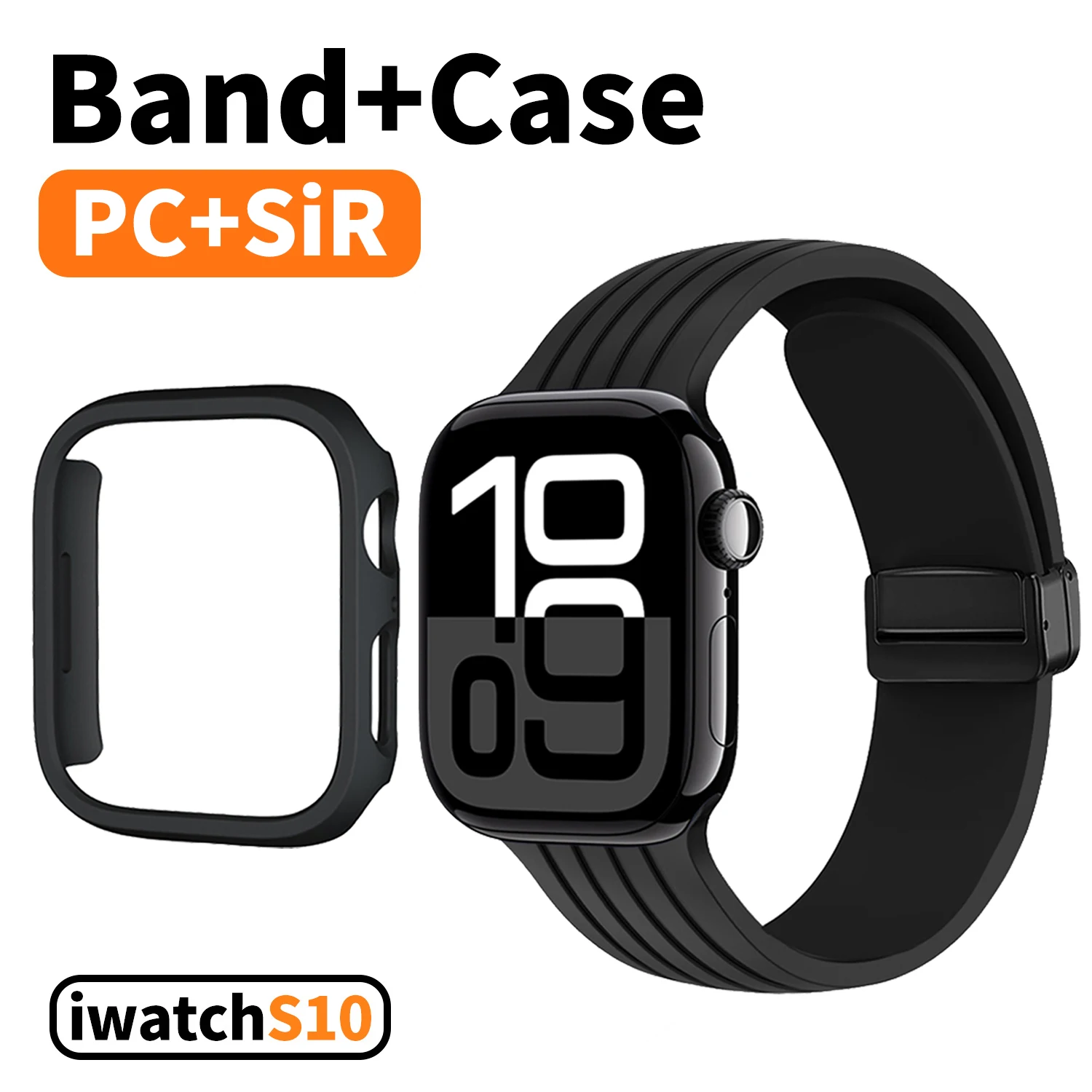 Silicone strap+Pc frame case For Apple Watch Band 46mm 40 41 44 45 Magnetic Adsorption Sports Wristband For iWatch 10 9 8 7 6 SE
Silicone strap+Pc frame case For Apple Watch Band 46mm 40 41 44 45 Magnetic Adsorption Sports Wristband For iWatch 10 9 8 7 6 SE