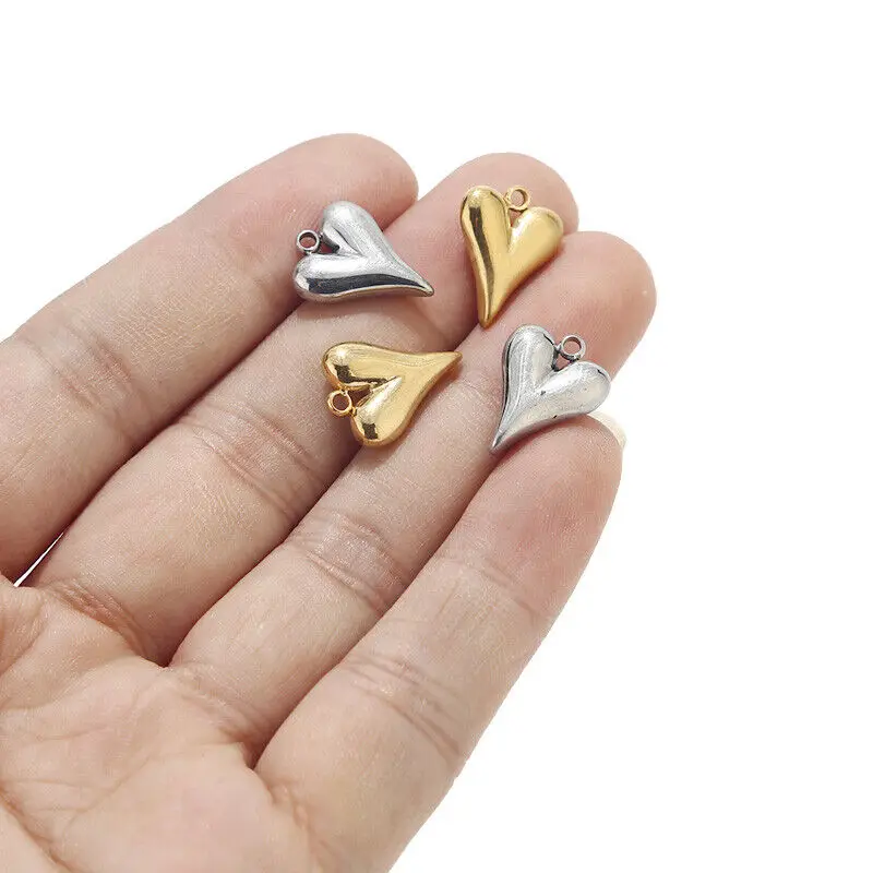 20pcs Stainless Steel 12x16mm Love Heart Charms Pendants for Women Earrings Necklace Bracelets Jewelry Making Supplies Findings
20pcs Stainless Steel 12x16mm Love Heart Charms Pendants for Women Earrings Necklace Bracelets Jewelry Making Supplies Findings