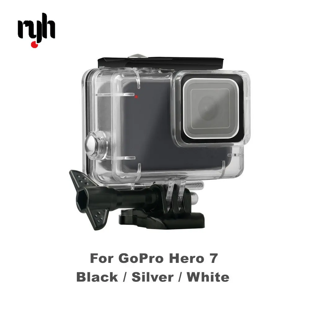 45 м подводный водонепроницаемый чехол для GoPro Hero 7 черный серебристый белый защитный корпус для камеры аксессуары для дайвинга
45 м подводный водонепроницаемый чехол для GoPro Hero 7 черный серебристый белый защитный корпус для камеры аксессуары для дайвинга