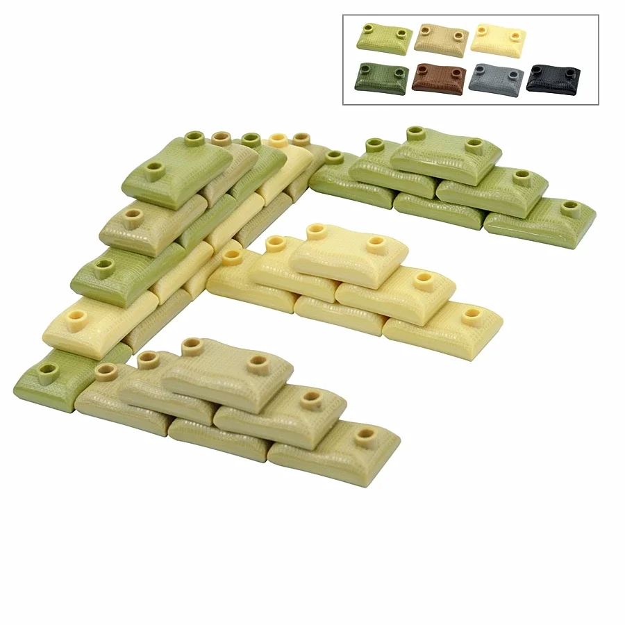 MOC военные мешки с песком DIY фигурки солдат, оружие, строительные блоки, совместимые с WW2, серия армейских пейзажей, детали, 33 шт., игрушки для детей
MOC военные мешки с песком DIY фигурки солдат, оружие, строительные блоки, совместимые с WW2, серия армейских пейзажей, детали, 33 шт., игрушки для детей