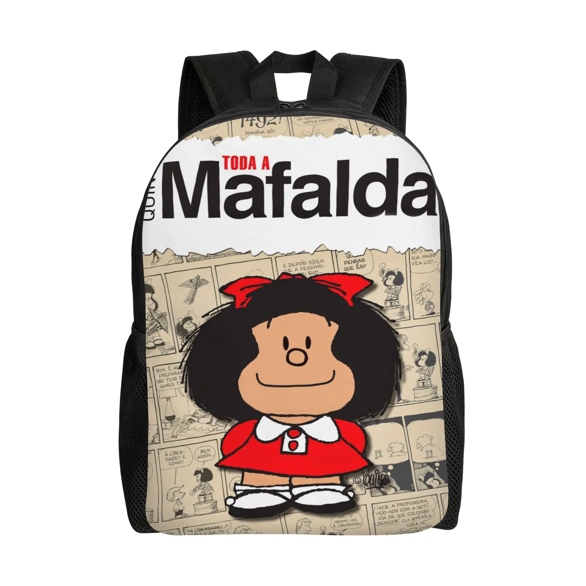 Mafalda Comic Backpack for Men Women Teenage Student Work Daypack Kawaii Amine Laptop Computer Shoulder Bag Durable
Mafalda Comic Backpack for Men Women Teenage Student Work Daypack Kawaii Amine Laptop Computer Shoulder Bag Durable